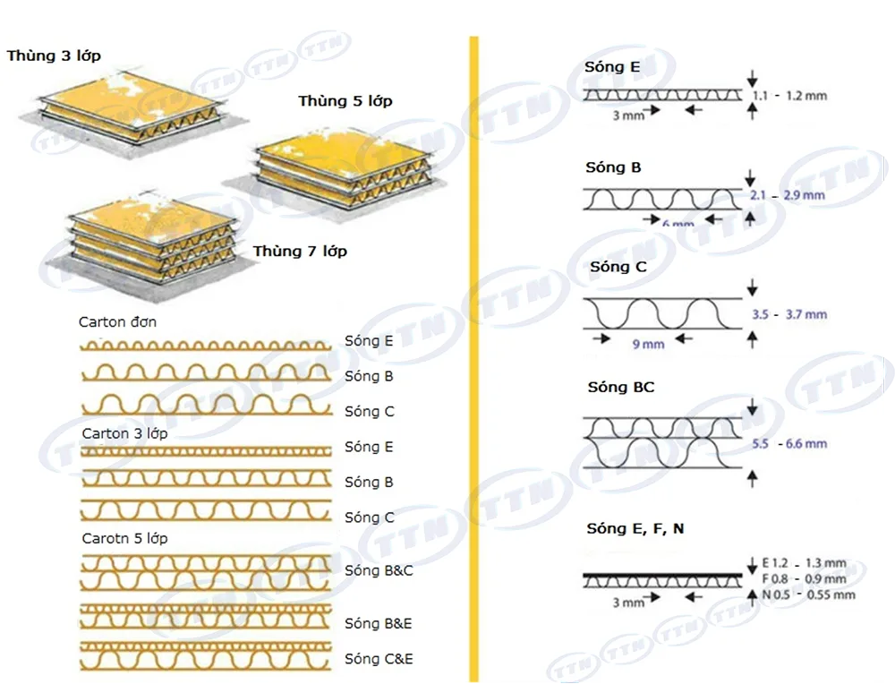 In thùng giấy Carton giá rẻ, giao nhanh tại In Nhanh TTN 4 Các loại thùng giấy Carton phổ biến.