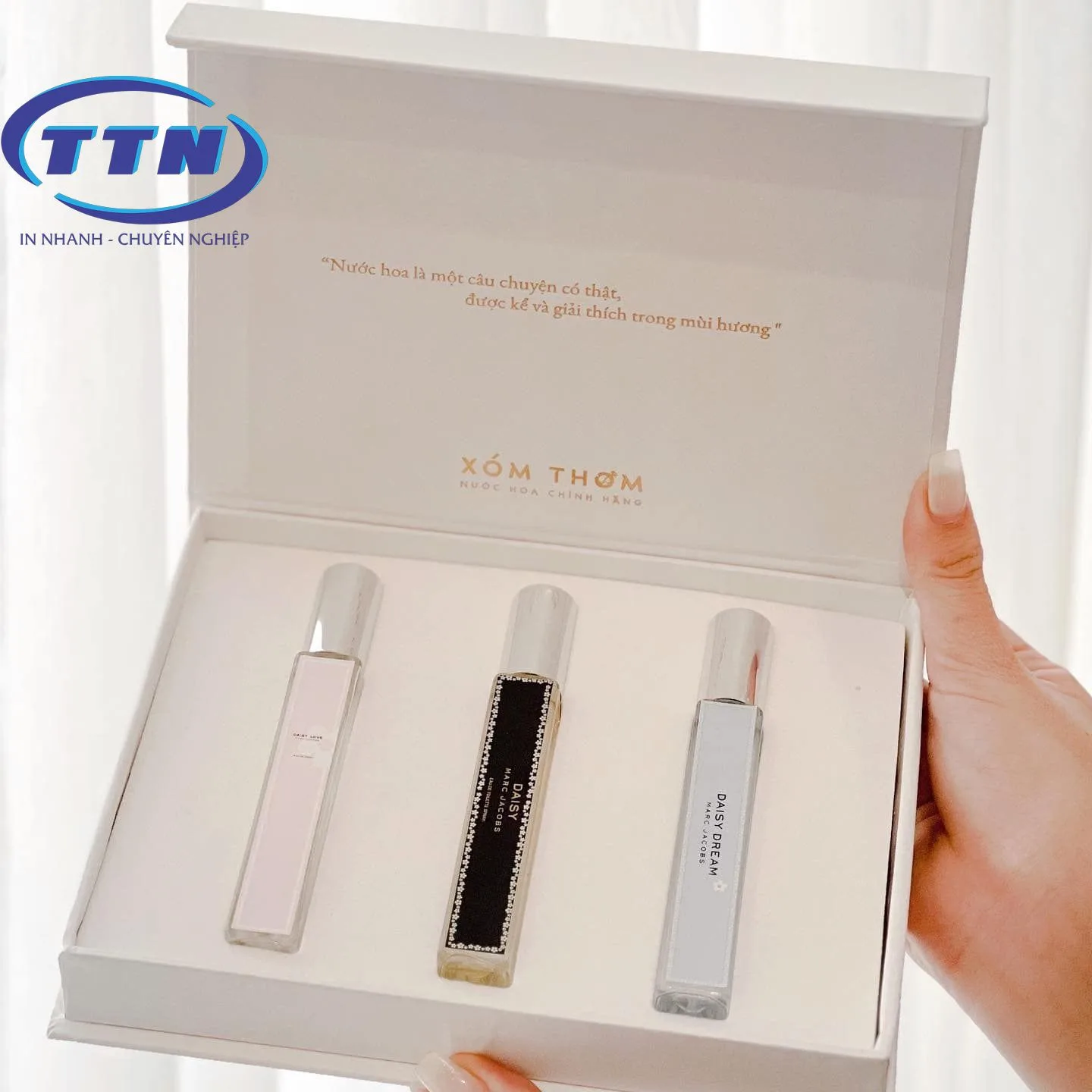 In Hộp Giấy Đựng Nước Hoa Chiết tại Xưởng In TTN Việt Nam