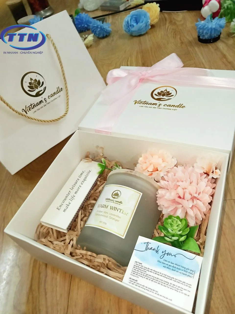 In Hộp Giấy Đựng Nến Thơm tại Xưởng In TTN Việt Nam