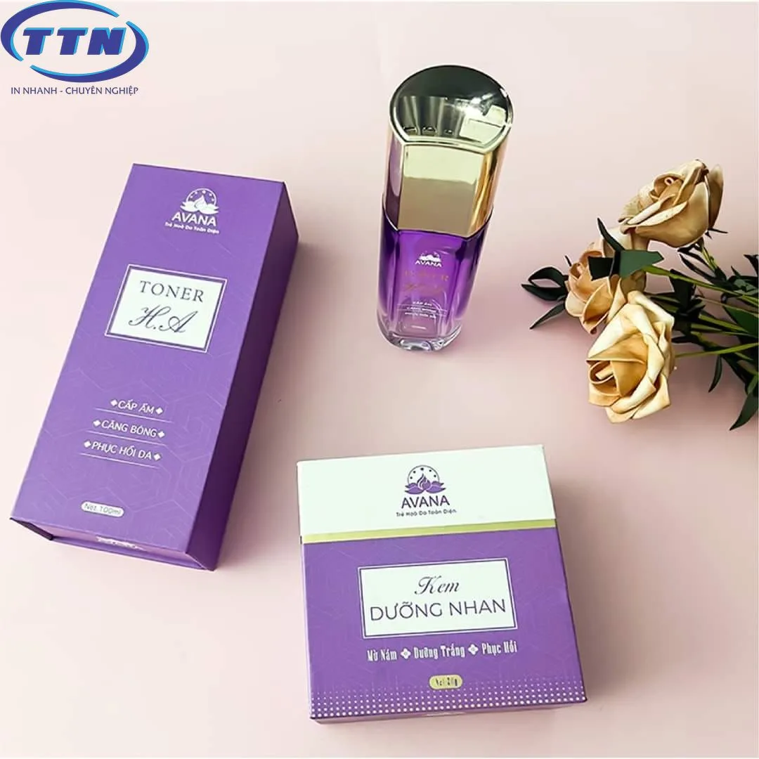 In Hộp Giấy Đựng Mỹ Phẩm tại Xưởng In TTN Việt Nam