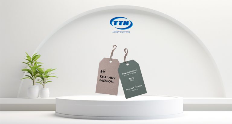 Mẫu mác treo quần áo in màu và đục lỗ