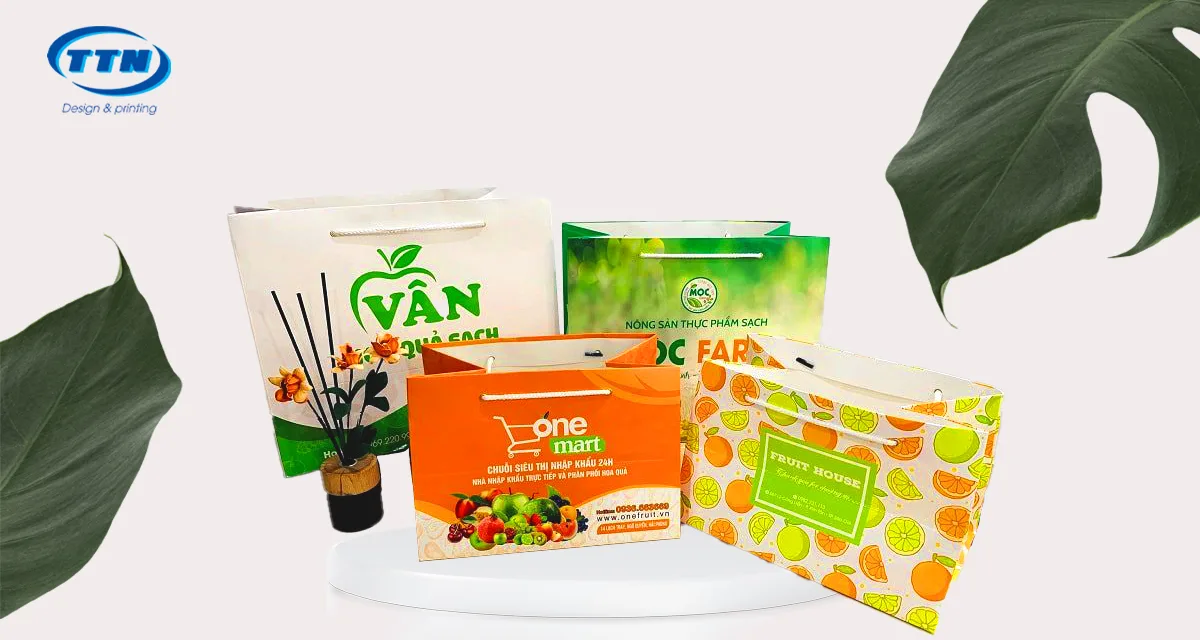 Túi giấy Ivory đựng trái cây sản xuất tại Cty TTN