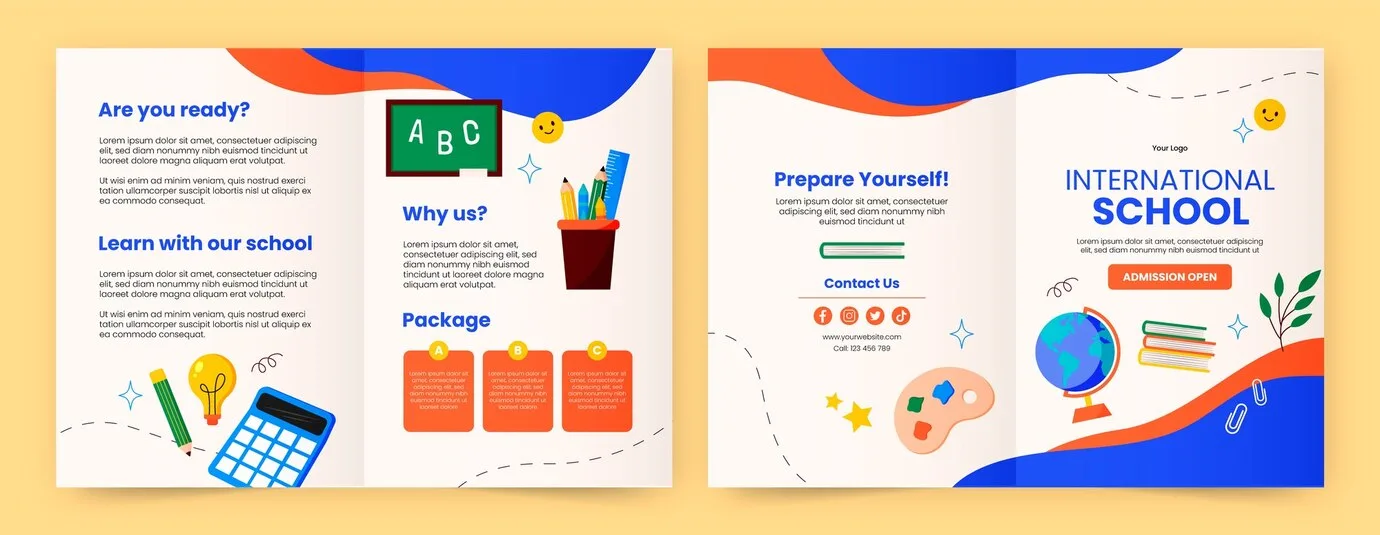 flat design international school brochure 23 2150640432