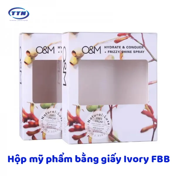 Giấy Ivory là gì? Phân loại, đặc điểm, ưu điểm, ứng dụng giấy Ivory chi tiết 2 Hộp giấy mỹ phẩm in bằng giấy Ivory FBB.