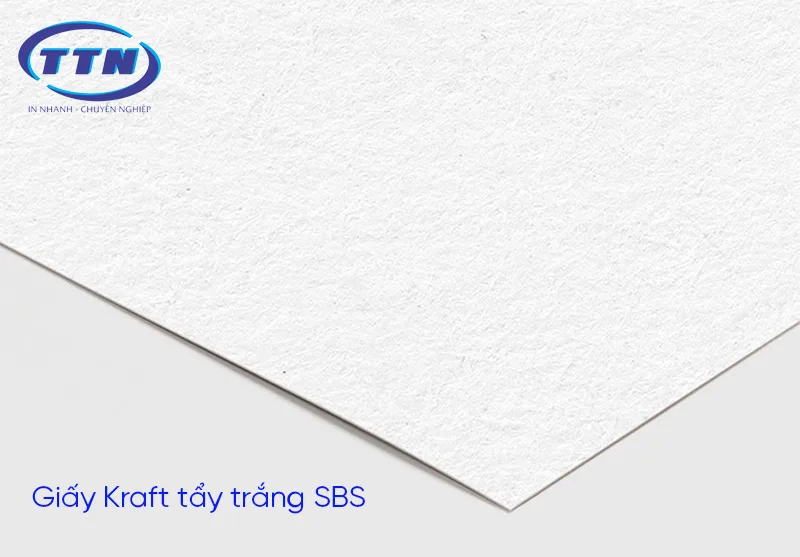 Hình ảnh giáy Kraft tẩy trắng SBS thực tế.