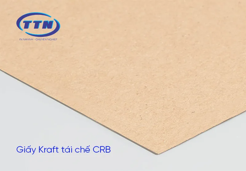 Hình ảnh giấy Kraft tái chế CRB thực tế.