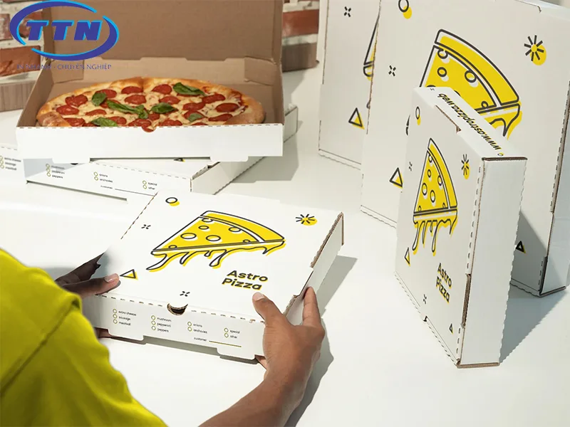 Lợi ích dịch vụ in hộp pizza giá rẻ trọn gói tại In Nhanh TTN.