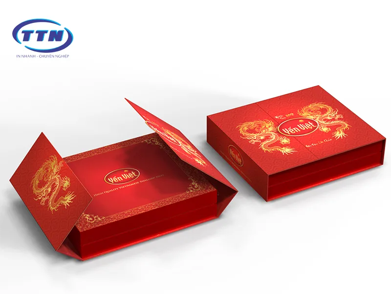 Hộp giấy đựng Yến bằng giấy Carton lạnh cao cấp.