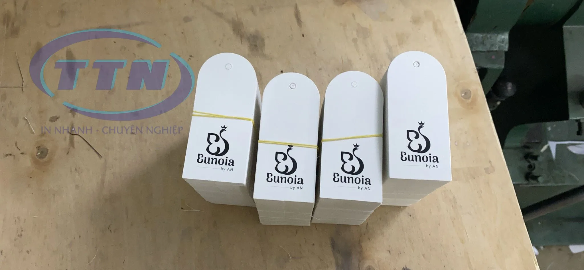 In Thẻ bài, Tag Giấy, Mác treo quần áo theo yêu cầu 2 Mẫu tag giấy TTN